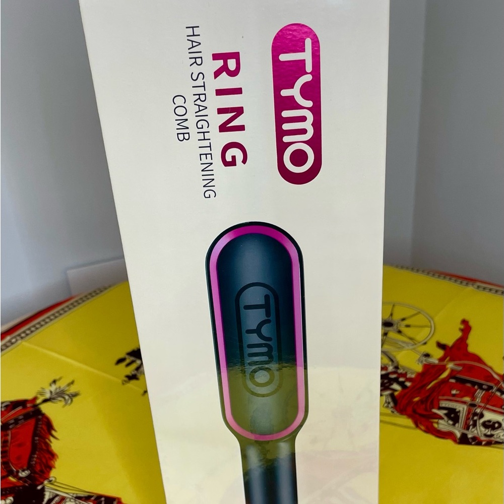 TYMO Ring Hair Straightening Comb - Black and Pink